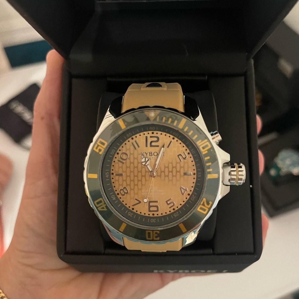 Gold and Black Men's Watch
